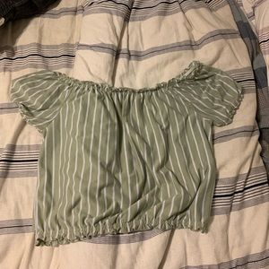 American Eagle Green Shirt Blouse